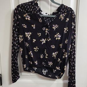 Black floral top